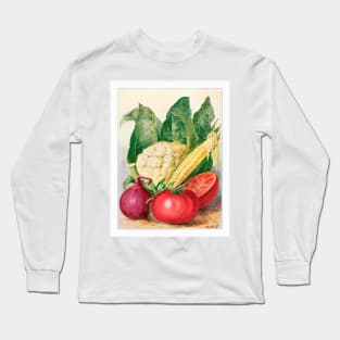 Vegetable watercolor illustration (1915) Long Sleeve T-Shirt